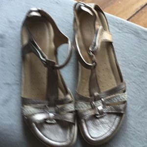 Ecco metallic sandals